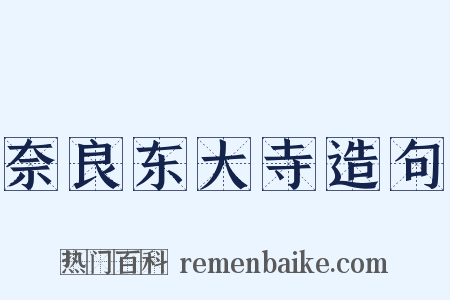 奈良东大寺造句是什么意思的图片